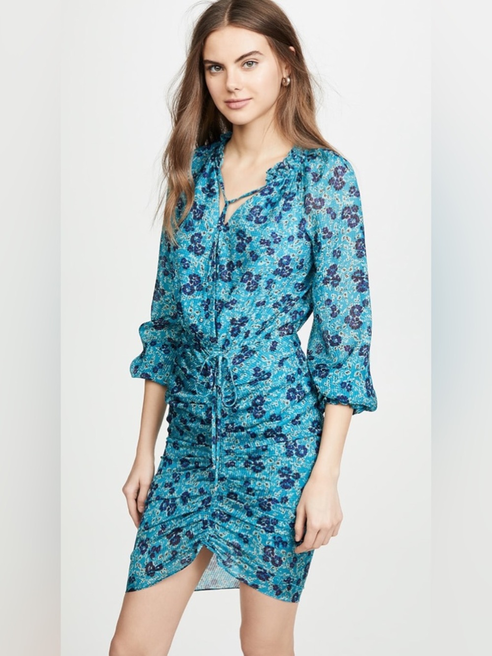 Veronica Beard Becky Silk Turquoise Multi Dress Size 10